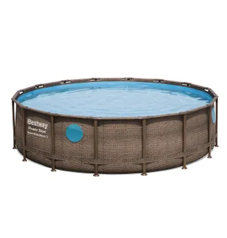 PISCINE BESTWAY POWER STEEL SWIM VISTA RONDE 4,88x1,22 TRESSEE