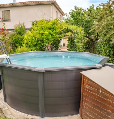 PISCINE ACIER 4,60 H 1,32 GRAPHITE LUXE