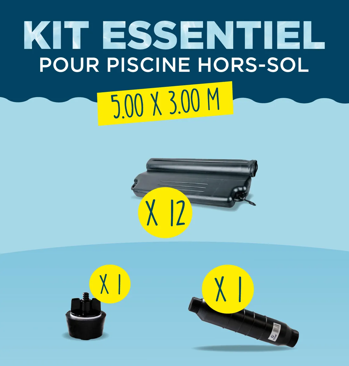 KIT HIVERNAGE PISCINE HORS SOL 5,00x3,00