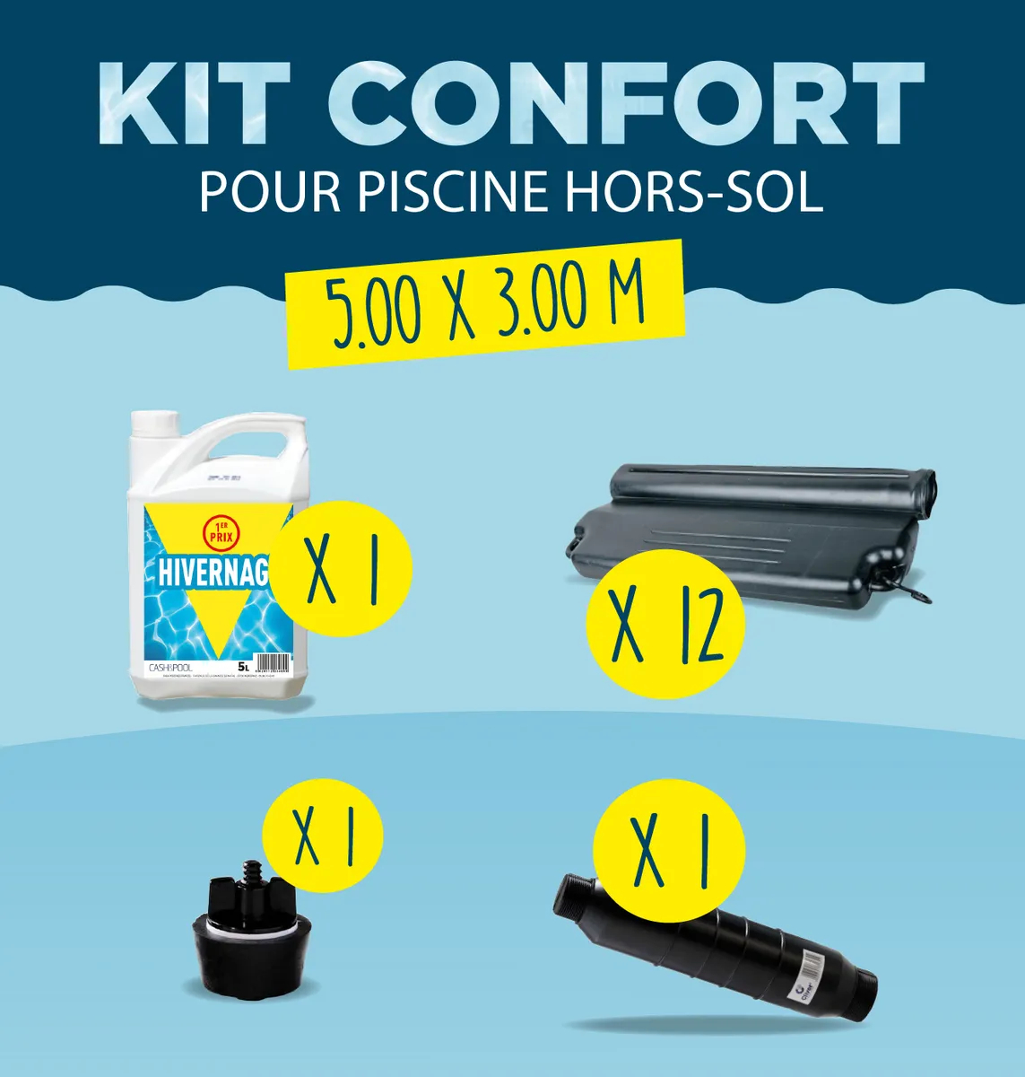 KIT HIVERNAGE PISCINE HORS SOL 5,00x3,00