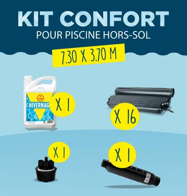 KIT HIVERNAGE PISCINE HORS SOL 7,30x3,70 M