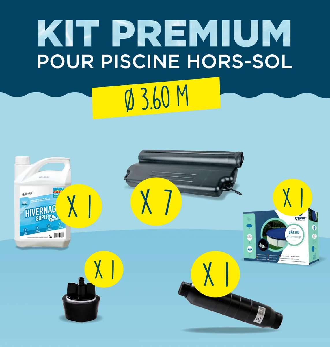 KIT HIVERNAGE PISCINE HORS SOL Ø3,60M