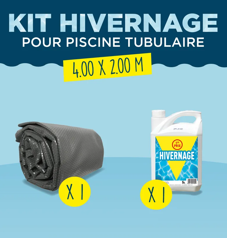 KIT HIVERNAGE PISCINE TUBULAIRE RECTANGULAIRE 4,00M X 2,00 M