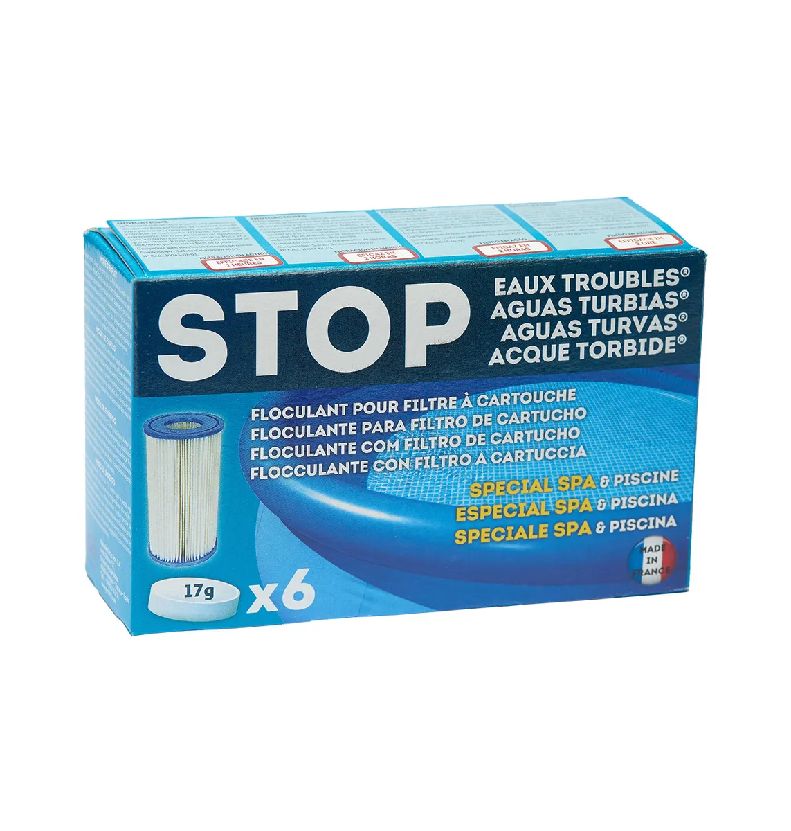 STOP EAUX TROUBLES POUR FILTRE A CARTOUCHE PASTILLES