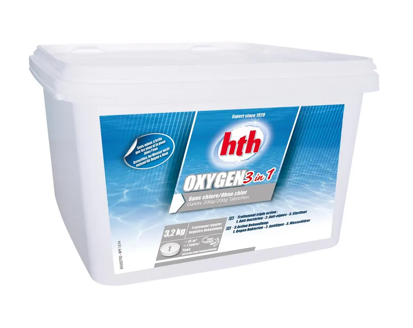 HTH OXYGENE ACTIF 3 en 1 3.2KG